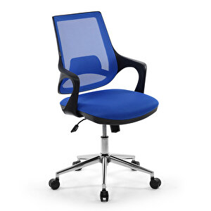 Skagen Çalışma Koltuğu | Ofis Sandalyesi | Metal Ayaklı Mavi