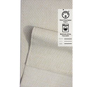 Rusticana 3106 Naturel Jüt Halı Modern Örme Yolluk Kilim 160x500 cm