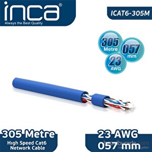 Inca High Speed Cat6 Network Kablosu (icat6-305m)