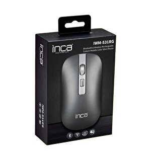 Inca Iwm-531rg Bluetooth Kablosuz Optik Metalik Gri Mouse