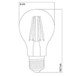 Led Filament Rustik Ampul E27 8w 3000k Gün Işığı
