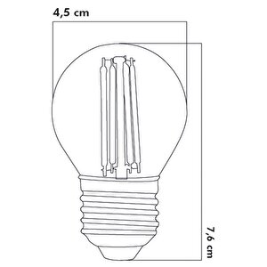 Led Filament Rustik Ampul 6 Watt E27 Beyaz Işık