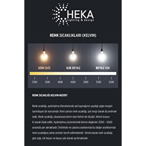 Heka Led Filament Rustik Ampul 6 Watt E27 Beyaz Işık