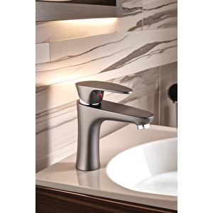 Antrasit Gri Mix Lavabo Bataryası Yüksek 18 cm