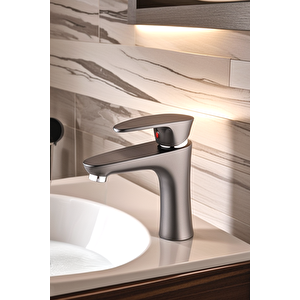 Polyfit Antrasit Gri Mix Lavabo Bataryası Yüksek 18 cm
