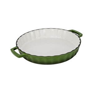 Döküm Yuvarlak Rosto Ve Fırın Tepsisi Edition Serisi Döküm Demir Yekpare Çift Kulplu Çap(ø)30cm. Yeşil
