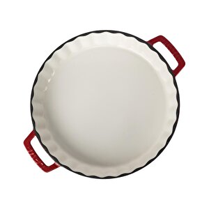 Döküm Yuvarlak Rosto Ve Fırın Tepsisi Edition Serisi Döküm Demir Yekpare Çift Kulplu Çap(ø)30cm. Kırmızı