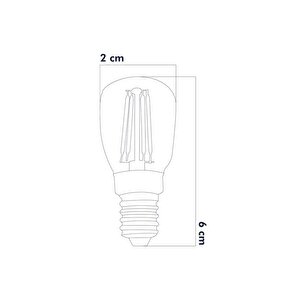 Led Rustik Ampul E14 C7 Ampul 2w 2700k Gün Işığı