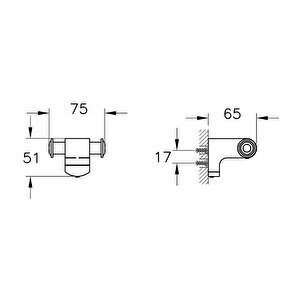 Vitra Base 700 A44073 İkili Askı, Krom