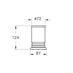 Vitra Base 300 A44142 Diş Fırçalığı, Krom