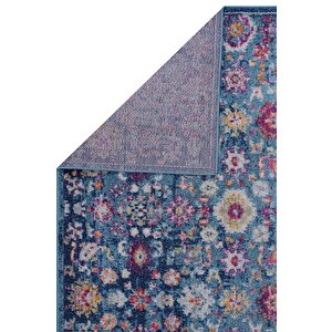 Konfor Vintage 7654 Mavi Eskitme Dokuma Halı 160x230 cm