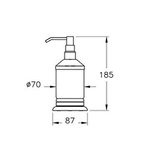 Vitra Base 300 A44143 Sıvı Sabunluk, Krom