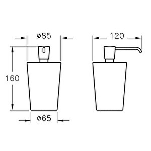 Vitra Matrix A44588 Sıvı Sabunluk, Krom