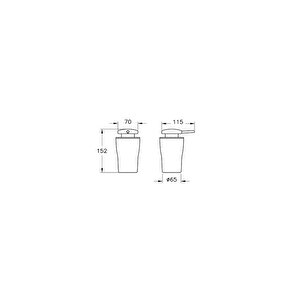 Vitra Eternity A4432039 Sıvı Sabunluk, Siyah