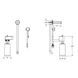 Vitra Origin A4470036wtc Temassız Sıvı Sabunluk, Ankastre (elektrikli), Mat Siyah