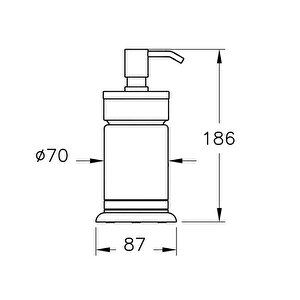 Vitra Base 700 A44148 Sıvı Sabunluk, Krom