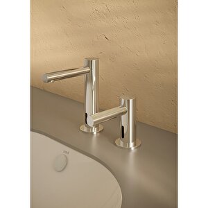 Vitra Origin A44699 Temassız Kısa Sıvı Sabunluk, Tezgah Üzeri, Elektrikli, Krom