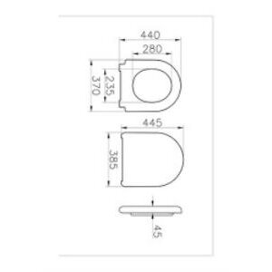 Vitra Liquid 137-003r009  Klozet Kapağı, Beyaz