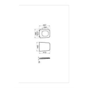 Vitra Equal 119-003r009 İnce Klozet Kapağı, Yavaş Kapanır, Kolay Çıkabilir, Beyaz