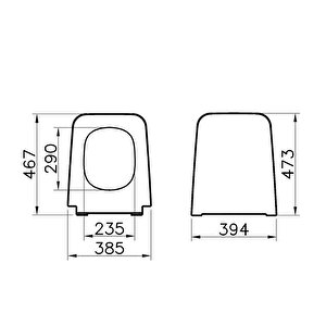 Vitra Equal 119-003r009 İnce Klozet Kapağı, Yavaş Kapanır, Kolay Çıkabilir, Beyaz