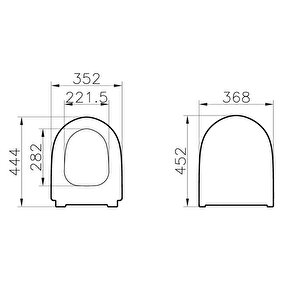 Vitra Sento 130-003r009 Klozet Kapağı, Yavaş Kapanır, Kolay Çıkabilir, Beyaz