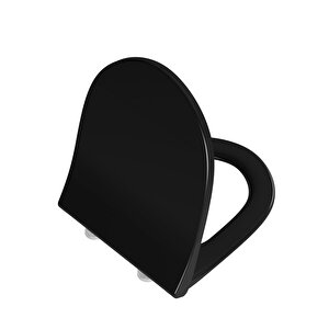 Vitra Sento 130-070r009 İnce Klozet Kapağı, Yavaş Kapanır, Kolay Çıkabilir, Siyah