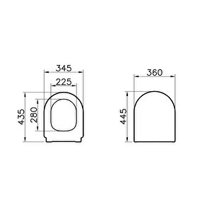 Vitra Integra 108-003r009 Klozet Kapağı, Yavaş Kapanır, Kolay Çıkabilir, Beyaz