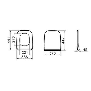 Vitra Shift 191-003r009 İnce Klozet Kapağı, Yavaş Kapanır, Kolay Çıkabilir, Beyaz