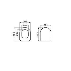 Vitra 110-003r009 İnce Universal Klozet Kapağı, Yavaş Kapanır, Kolay Çıkabilir, Beyaz