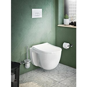 Vitra 110-003r009 İnce Universal Klozet Kapağı, Yavaş Kapanır, Kolay Çıkabilir, Beyaz