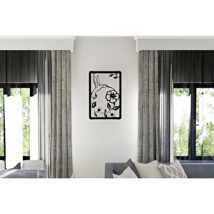 M&c Concept Flowers Metal Duvar Tablosu  - Siyah