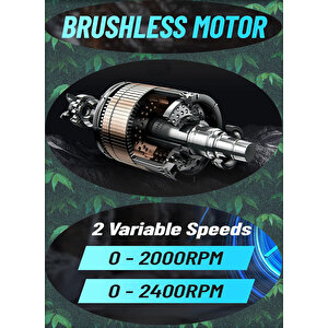 Blue 3Lü Budama Set Yeni Nesil Kömürsüz Motor Otomatik Yağlamalı Dal Budama Testere + Dal Budama Makası + Teleskopik Uzatma
