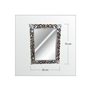 45x60cm Eskitme Gümüş Işleme Rustik Boy Banyo Duvar Salon Aynası