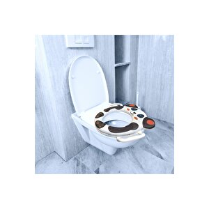 Çocuk Bebek Yumuşak Puf Köpekli Wc Tuvalet Hela Tualet Klozet Kapağı Oturağı Adaptörü Lazımlık Ördek