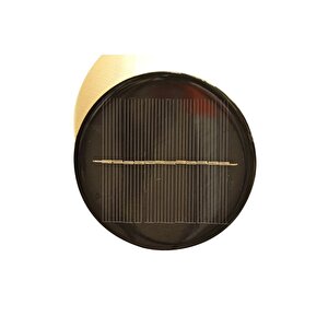 Metal Güneş Enerjili Solar Lamba Mat Beyaz Ayaklı, Siyah Güneş Panelli Masa Üstü Lambası 21x12