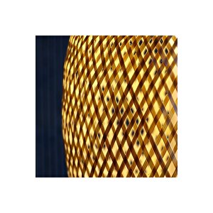 Bambu& Rattan Dekoratif Siyah Ayaklı Ve Bej Şapkalı Güneş Enerjili Solar Masa Üstü Lambası 26x15cm