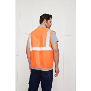 Orange Safety Mühendis Tipi İkaz Yeleği (turuncu)