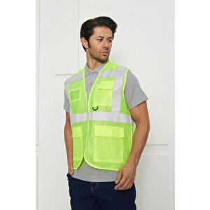 Orange Safety Mühendis Tipi İkaz Yeleği (sari)