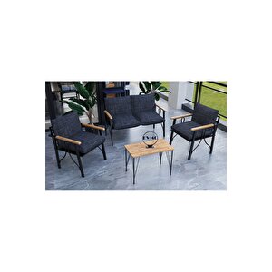 Bahçe Mobilyası 2+1+1 Selvi Bahçe Takımı Metal Balkon Takımı