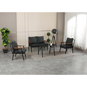 Rüya, 2+1+1 Bahçe-Balkon Mobilyası, Antrasit, Süngerli