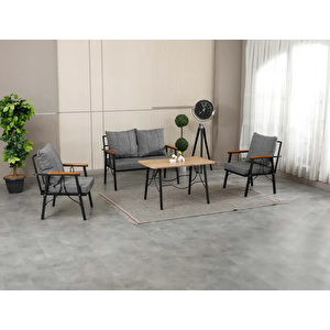 Lena 4 Kişilik Minderli Bahçe Balkon Teras Ergonomik Oturma Grubu 2 1 1