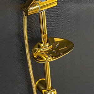 Robot Tepe Duş Seti Takımı Shower Yağmurlama Kare Banyo Masaj Duş Başlığı Sistemi Gold
