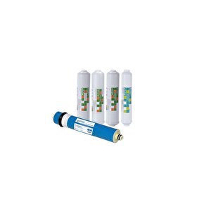 - Su Arıtma Cihazları 12" Inline Çubuklu 5'li Filtre Seti Nsf Sertifikalı