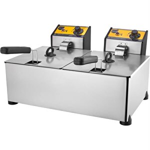 5+5 Lt Çiftli Elektrikli Fritöz
