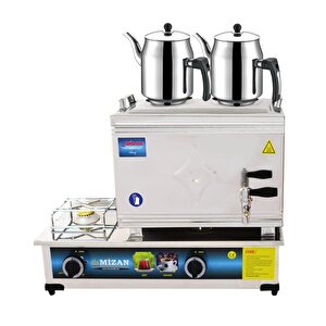 25 Lik Doğalgazlı 20 Litre 2 Demlikli Çay Kazanı Demli̇k Hedi̇yeli̇