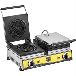 Çiftli Çiçek Model Waffle Makinası Elektrikli 16 Cm