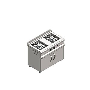 Csa Karacasan 100x60 Cm Tüplü 2 Li Dolaplı Ocak