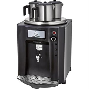 Premium Jumbo 40 Litre Üç Demlikli Çay Makinesi - Siyah
