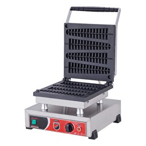 Işıkgaz Silverinox Endüstriyel Elektrikli Çubuk Waffle Makinesi  4 Lü