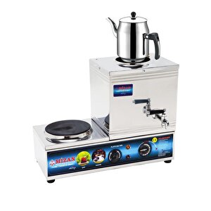 15 Lik Elektrikli 10 Litre 1 Demlikli Çay Kazanı Demli̇k Hedi̇yeli̇